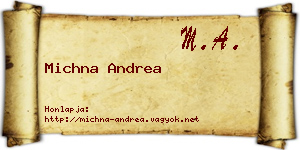 Michna Andrea névjegykártya